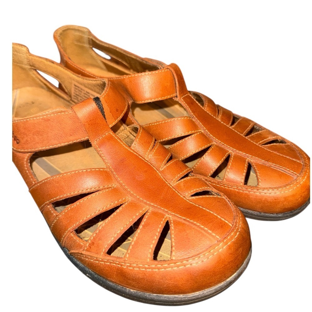 Abeo Pro SmartSystem Tan Leather Fisherman Sandals Velcro Comfort Shoes Size 8.5 - Picture 5 of 9